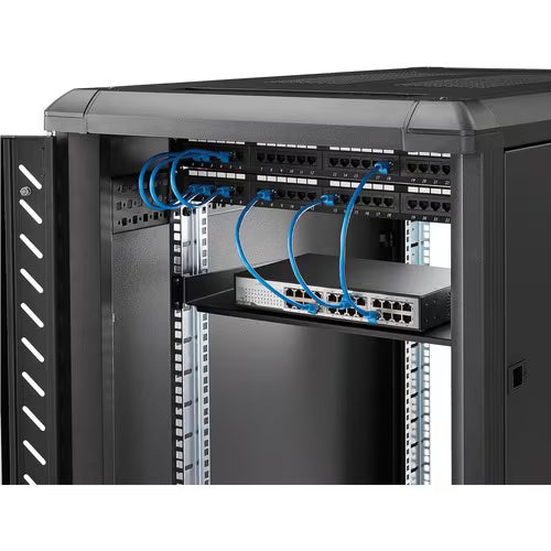 StarTech 1U Server Rack Cabinet Shelf - Fixed 10" Deep Cantilever Rackmount Tray for 19" Data/AV/Network Enclosure w/cage nuts, screws