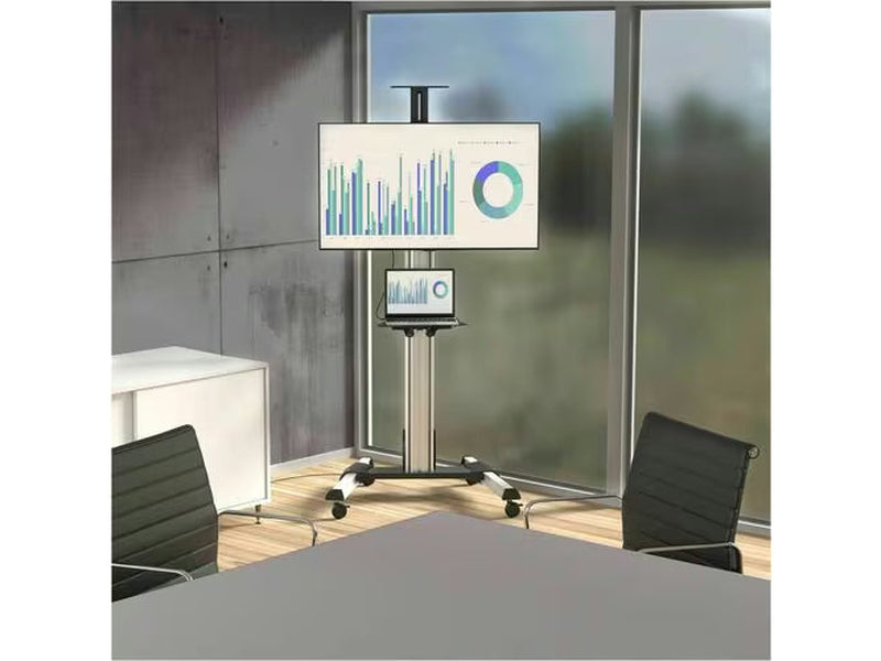 StarTech Mobile Media Center for Flat-Screen TV - One-Touch Height Adjustment
