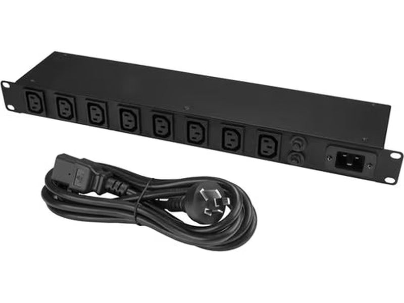 StarTech 8-Port Rack-Mount PDU with C13 Outlets - 16 A -10 ft. Power Cord AS3112 - 1U