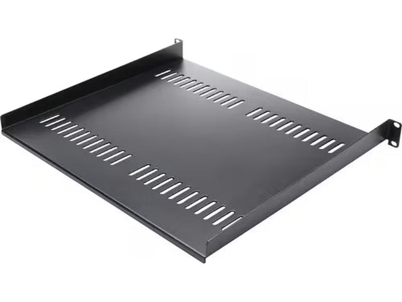 StarTech 1U Vented Server Rack Cabinet Shelf - Fixed 16" Deep Cantilever Rackmount Tray for 19" Data/AV/Network Enclosure w/Cage Nuts