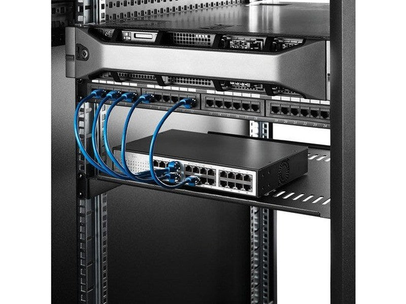 StarTech 1U Vented Server Rack Cabinet Shelf - Fixed 16" Deep Cantilever Rackmount Tray for 19" Data/AV/Network Enclosure w/Cage Nuts