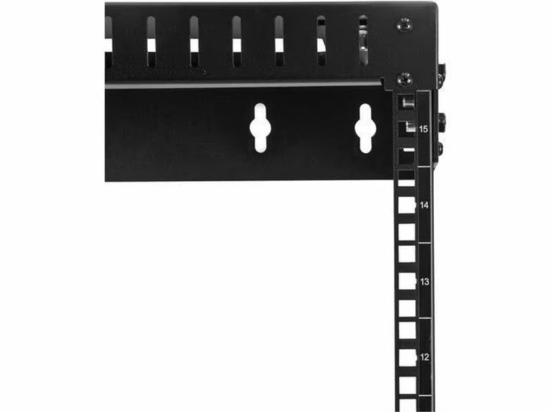 StarTech 2-Post 15U Heavy-Duty Wall Mount Network Rack, 19" Open Frame Server Rack with Adjustable Depth