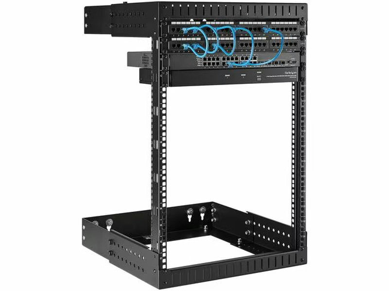 StarTech 2-Post 15U Heavy-Duty Wall Mount Network Rack, 19" Open Frame Server Rack with Adjustable Depth