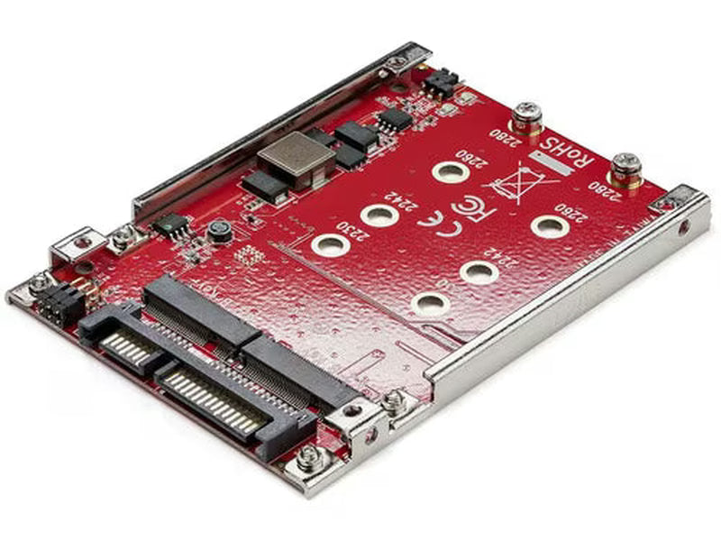 StarTech Dual-Slot M.2 Drive to SATA Host Adapter for M.2 NGFF SSDs - RAID
