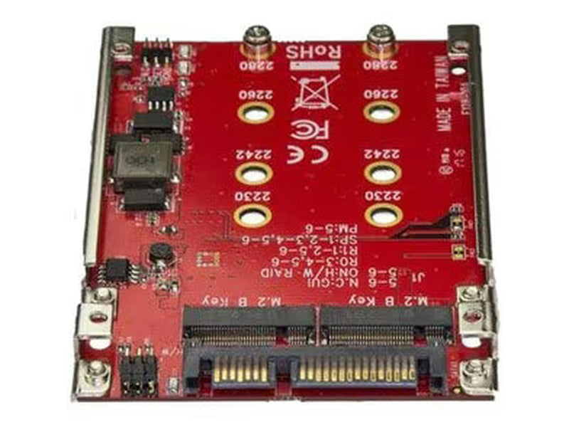 StarTech Dual-Slot M.2 Drive to SATA Host Adapter for M.2 NGFF SSDs - RAID