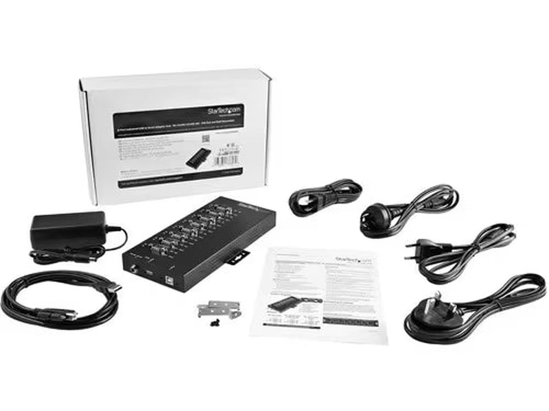 StarTech 8-Port Industrial USB to RS-232/422/485 SerialAdapter - 15 kV ESD Protection