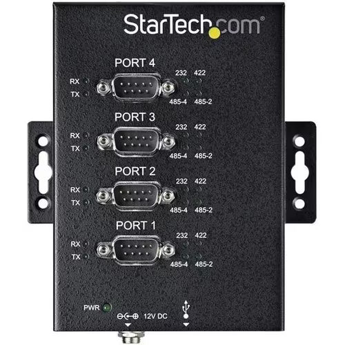 StarTech 4-Port Industrial USB to RS-232/422/485 SerialAdapter - 15 kV ESD Protection