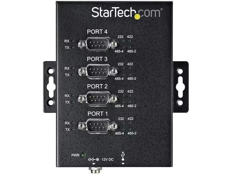 StarTech 4-Port Industrial USB to RS-232/422/485 SerialAdapter - 15 kV ESD Protection