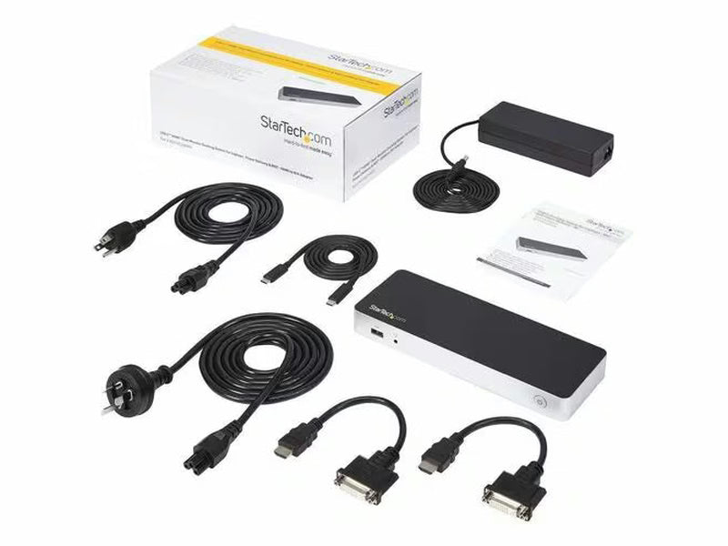 StarTech USB Type C Docking Station for Notebook - HDMI 2 , USB 4 , 60W - Black