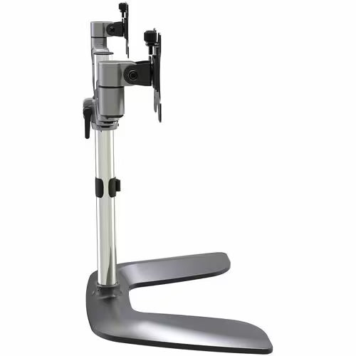 StarTech Dual Monitor Stand, Ergonomic Desktop Monitor Stand for up to 32"(17.6lb/8kg) VESA Displays