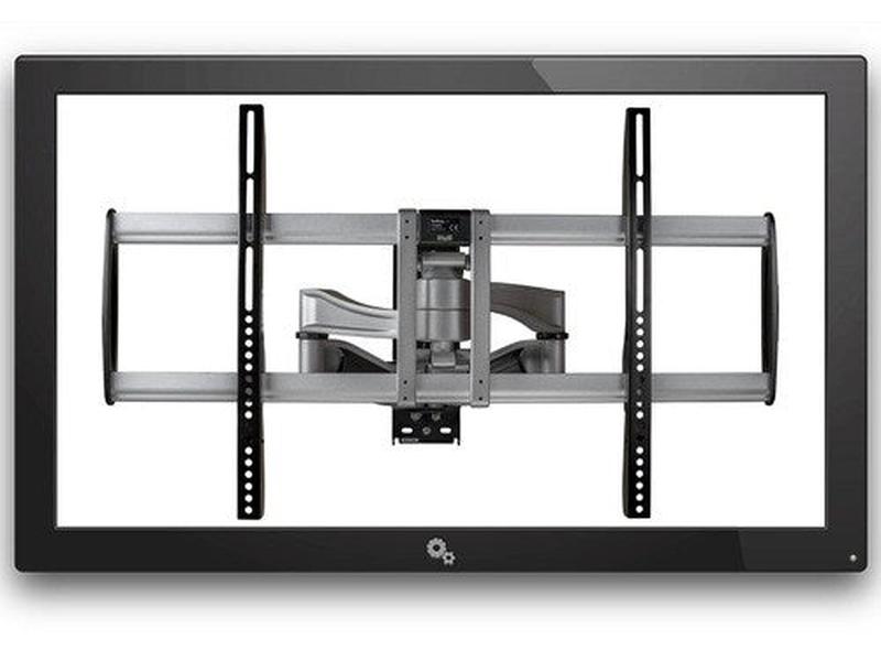 StarTech Full Motion TV Wall Mount for 32"-75" VESA Display, Heavy Duty Articulating Adjustable Large TV Wall Mount Bracket, Silver
