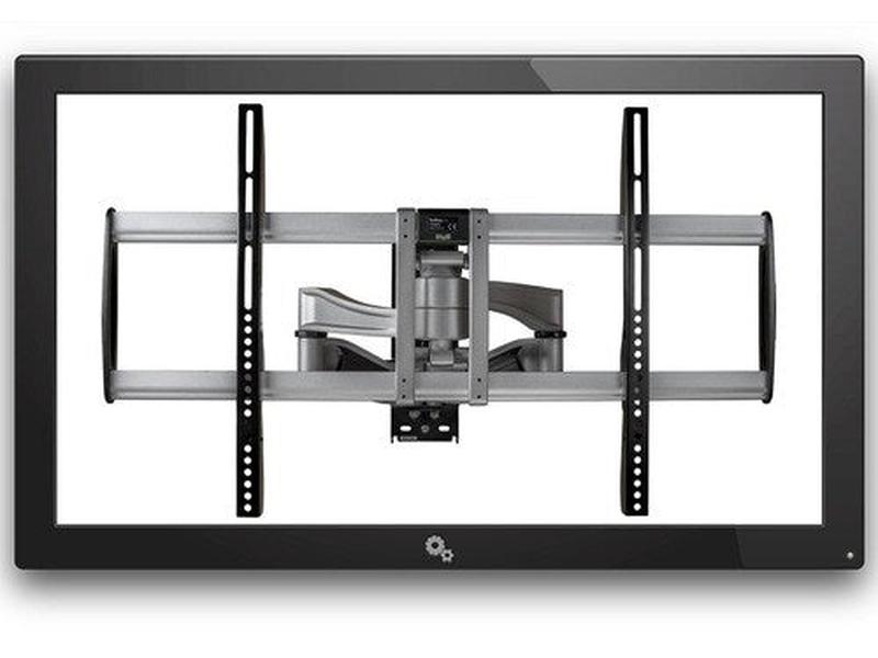 StarTech Full Motion TV Wall Mount for 32"-75" VESA Display, Heavy Duty Articulating Adjustable Large TV Wall Mount Bracket, Silver