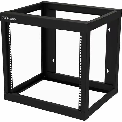 StarTech 2-Post 9U Heavy-Duty Wall-Mount Network Rack, 19" Open Frame Server Rack, 18" Deep, Wall Mount Data Rack for IT / AV / Patch Panel / Computer Equipment
