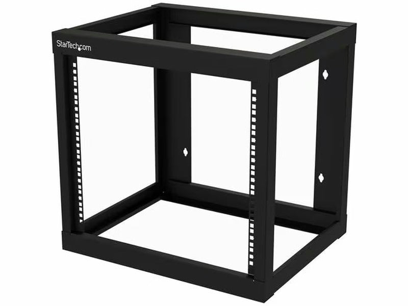 StarTech 2-Post 9U Heavy-Duty Wall-Mount Network Rack, 19" Open Frame Server Rack, 18" Deep, Wall Mount Data Rack for IT / AV / Patch Panel / Computer Equipment