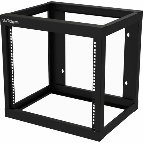 StarTech 2-Post 9U Heavy-Duty Wall-Mount Network Rack, 19" Open Frame Server Rack, 18" Deep, Wall Mount Data Rack for IT / AV / Patch Panel / Computer Equipment