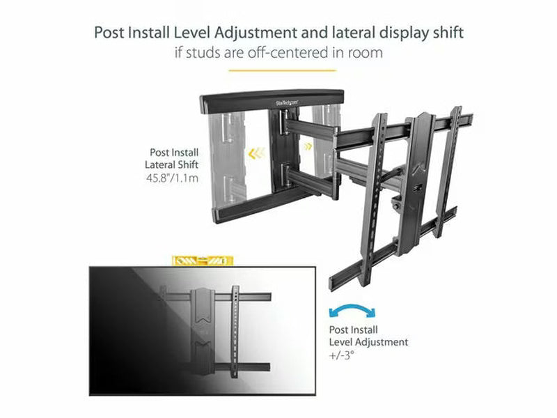 StarTech Full-Motion TV Wall Mount - Articulating Arm for up to 80" VESA Mount Displays