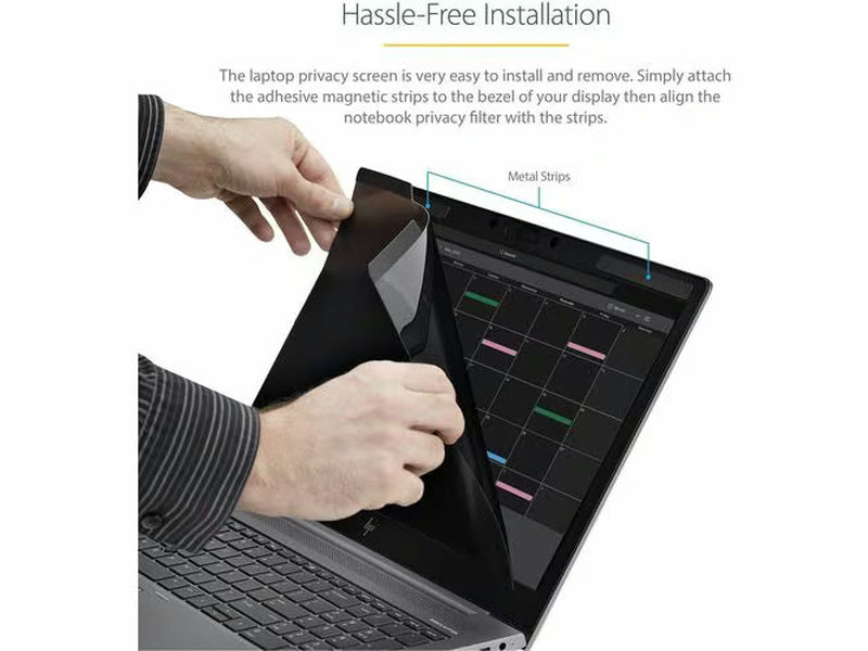 StarTech Laptop Privacy Screen for 15.6" Notebook - Removable Magnetic Laptop Security Filter - Blue Light Reducing