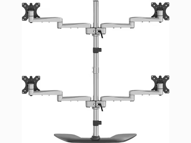 StarTech Quad Monitor Stand, Desktop VESA 4 Monitor Arm up to 32" 17.6lb/8kg Screens