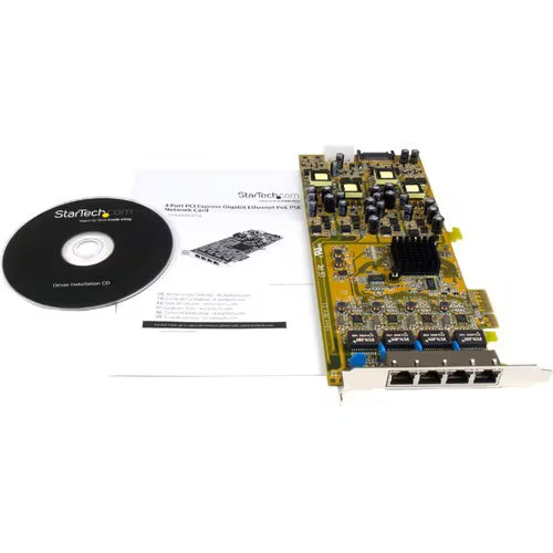 StarTech 4 Port Gigabit Power over Ethernet PCIe NetworkCard