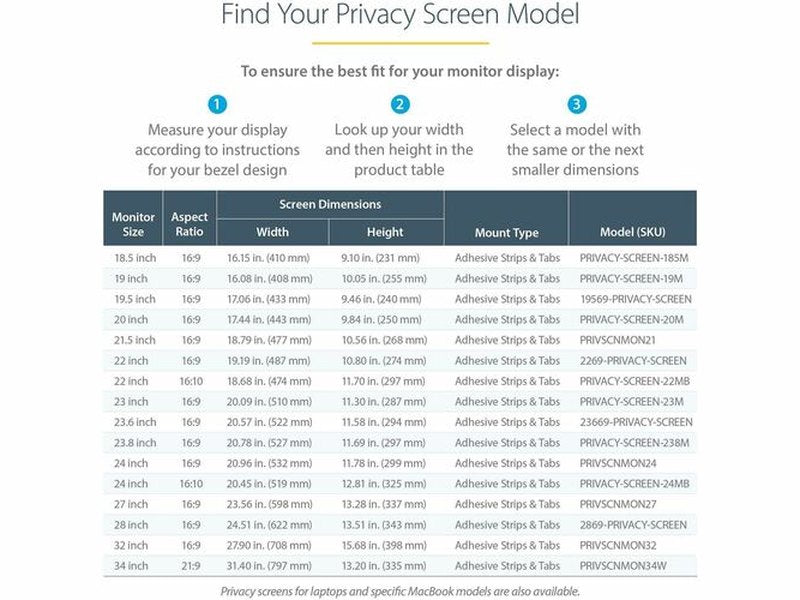 StarTech Monitor Privacy Screen for 21.5 inch PC Display