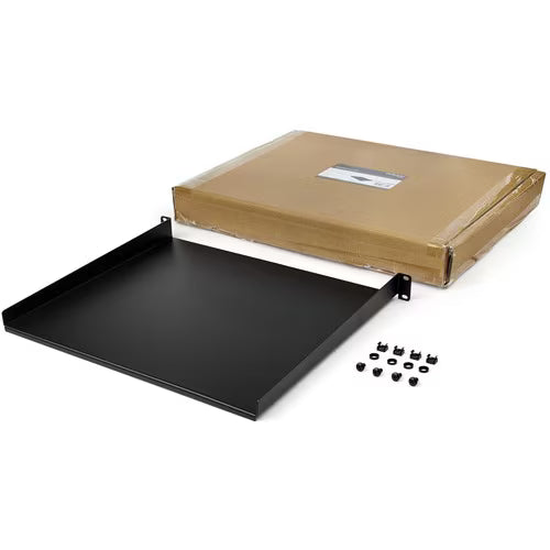 StarTech 1U Server Rack Cabinet Shelf - Fixed 16" Deep Cantilever Rackmount Tray for 19" Data/AV/Network Enclosure w/cage nuts, screws