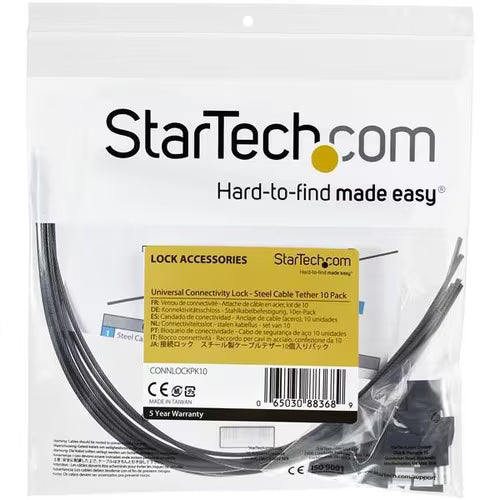StarTech 10-Pack Security Cable Tethers for Adapters & Dongles