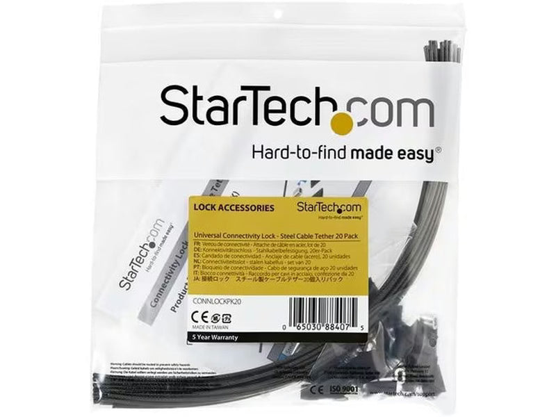 StarTech 20-Pack Security Cable Tethers for Adapters & Dongles