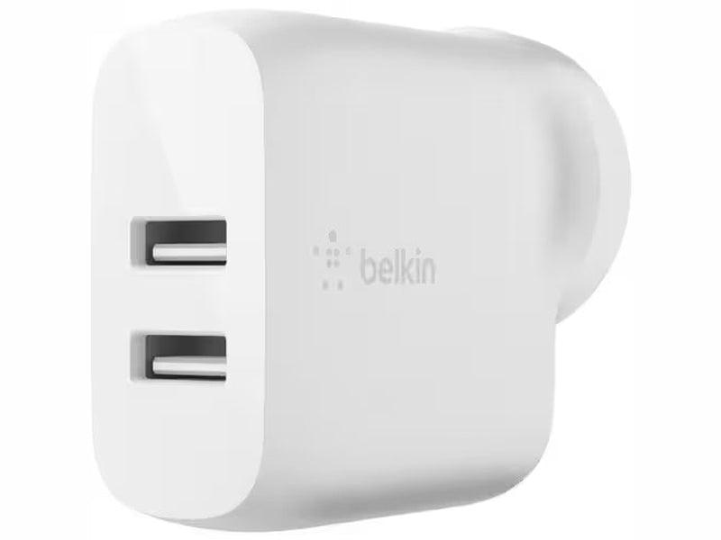 Belkin BOOST↑CHARGE 24W AC Adapter 1 Pack For Smartphone, Tablet PC, Power Bank, Mobile Device 4.80A - White