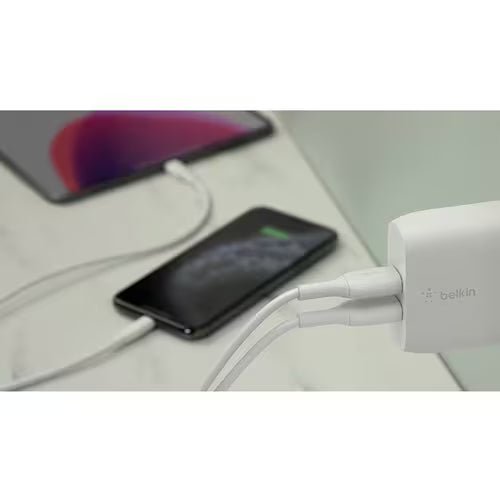 Belkin BOOST↑CHARGE 24W AC Adapter For Smartphone, Tablet PC, Power Bank, iPad Pro 4.80 A - White