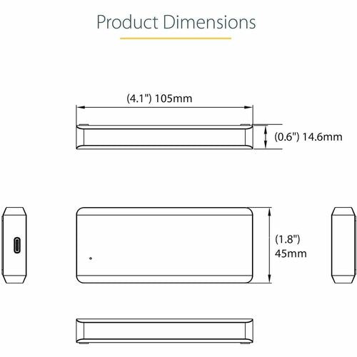 StarTech USB-C 10Gbps M.2 NVMe PCIe SSD Enclosure