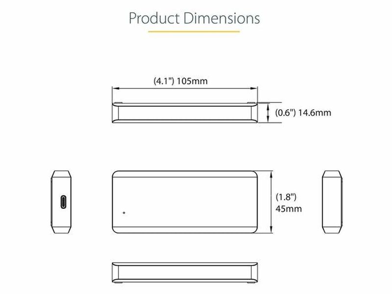 StarTech USB-C 10Gbps M.2 NVMe PCIe SSD Enclosure