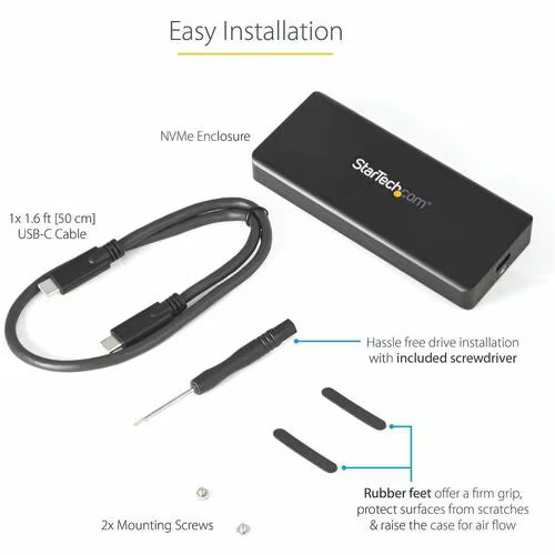 StarTech USB-C 10Gbps M.2 NVMe PCIe SSD Enclosure