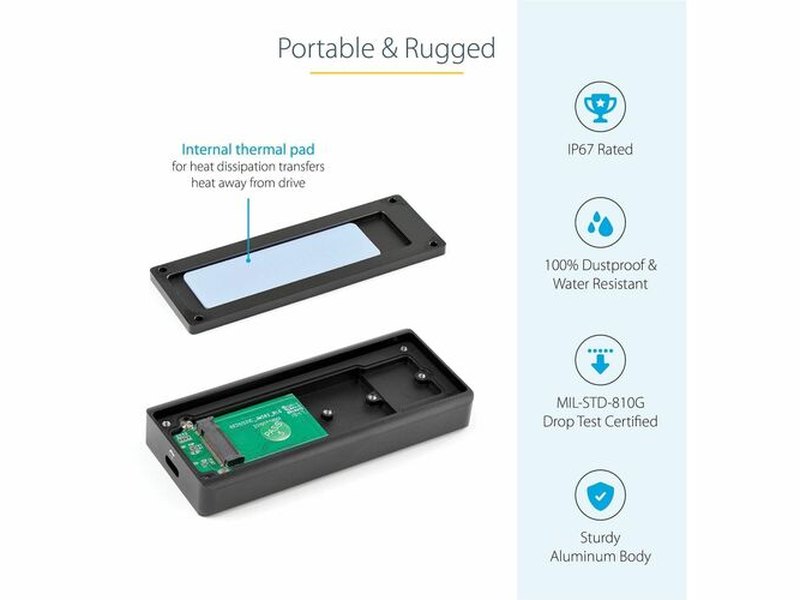 StarTech USB-C 10Gbps M.2 NVMe PCIe SSD Enclosure