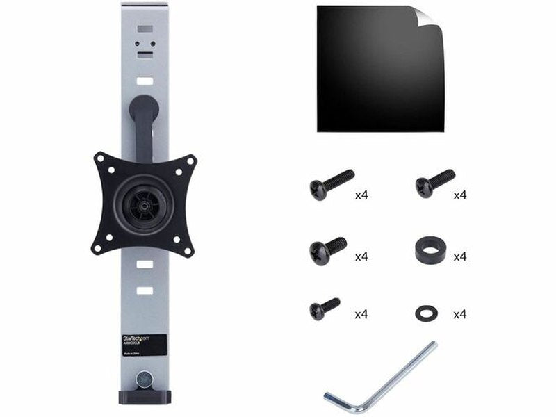 StarTech Cubicle Monitor Mount, Office Cubicle Wall Single 34" 17.6lb/8kg VESA Monitor Hanger
