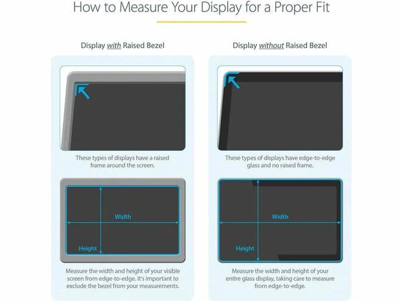 StarTech Monitor Privacy Screen for 34 inch Ultrawide Display, 21:9 Widescreen Computer Screen Security Filter, Blue Light Reducing