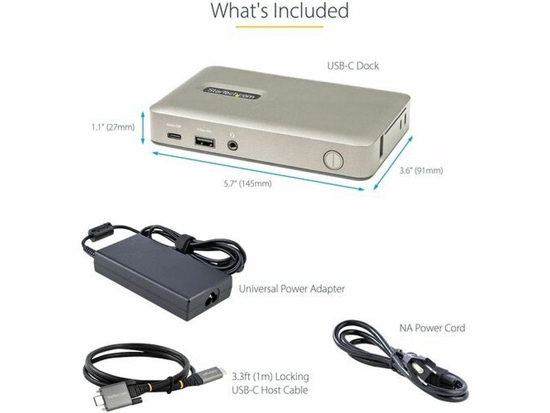 StarTech USB 3.1 Gen 1 Type C Docking Station for Notebook, Headset, Keyboard, Smartphone, Mouse, Workstation - 65 W