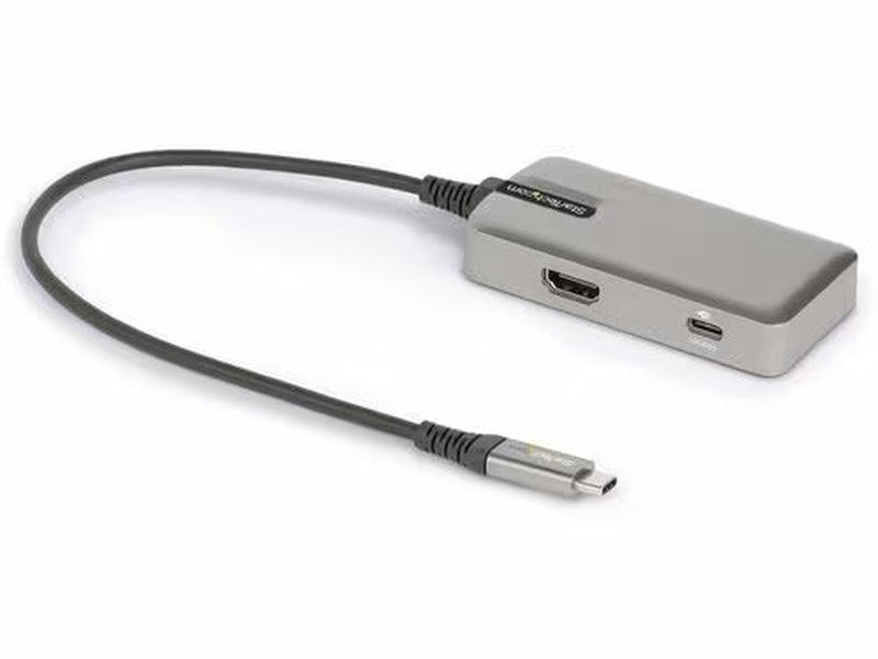 StarTech USB C Multiport Adapter, 4K 60Hz HDMI 2.0, 100W PD Pass-through, USB Hub, USB Type-C Mini Docking Station, 10" 25cm Cable