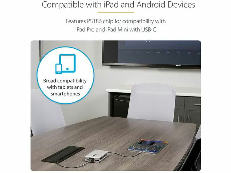 StarTech USB C Multiport Adapter, USB C to 4K 60Hz HDMI 2.0, 2-Port 10Gbps USB Hub