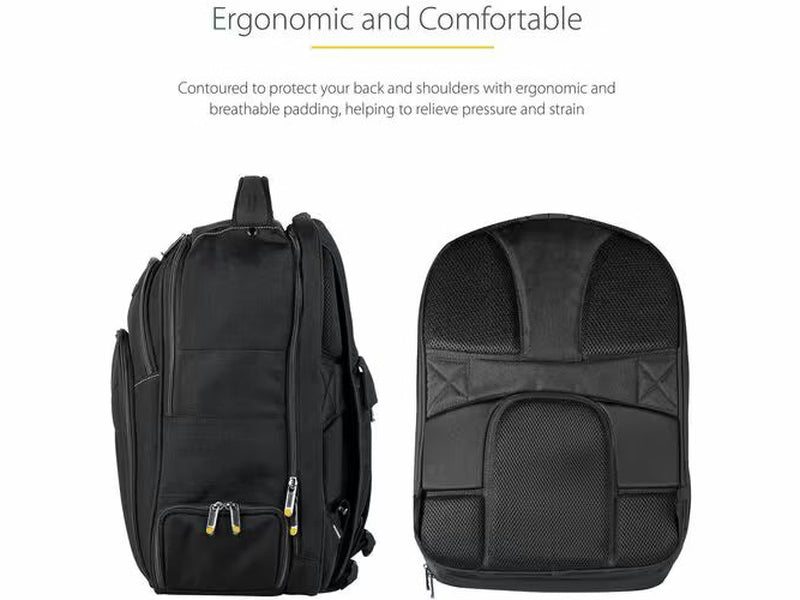 StarTech 17.3" Laptop Backpack w/ Removable Accessory Case, Professional IT Tech Backpack for Work/Travel/Commute