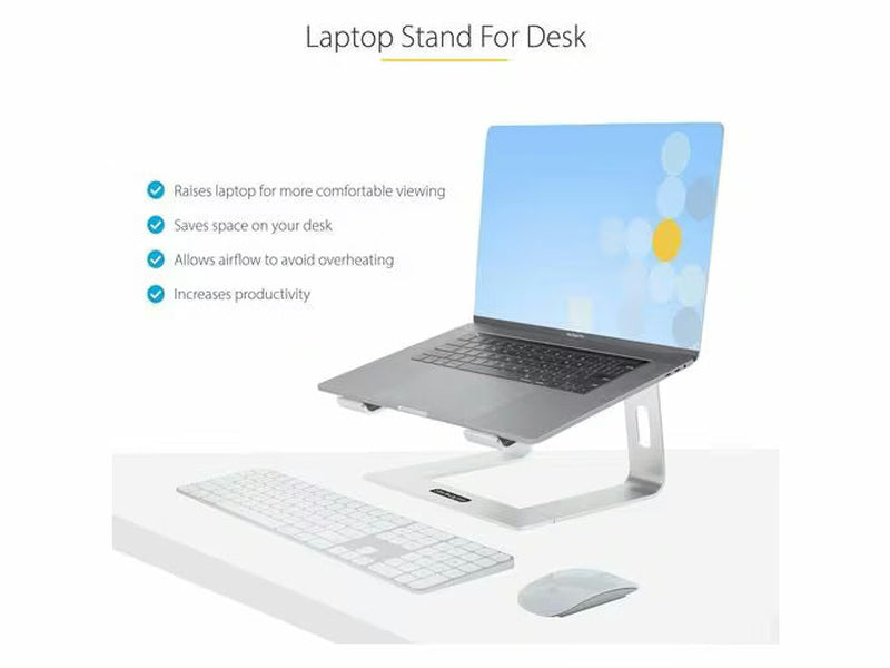 StarTech Laptop Stand for Desk Supports Up to 5kg / 11lb, Silver