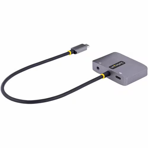 StarTech USB C Video Adapter, USB C to HDMI VGA Multiport Adapter, 3.5mm Audio Output, 4K 60Hz HDR, 100W PD 3.0, USB C Display Adapter