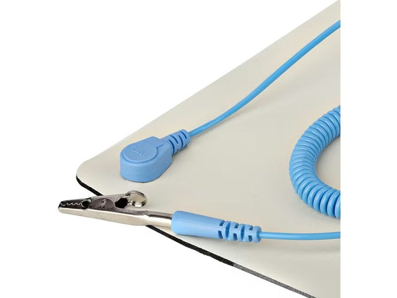 StarTech 23x47in Anti Static Mat, ESD Mat for Electronics Repair on Table or Desk, Flexible Work Pad, Detachable Grounding Wire