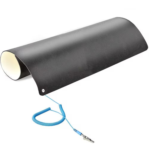 StarTech 23x47in Anti Static Mat, ESD Mat for Electronics Repair on Table or Desk, Flexible Work Pad, Detachable Grounding Wire