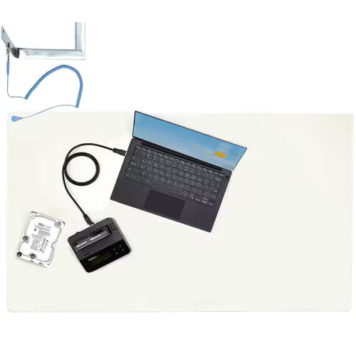 StarTech 23x47in Anti Static Mat, ESD Mat for Electronics Repair on Table or Desk, Flexible Work Pad, Detachable Grounding Wire