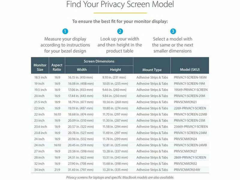 StarTech Monitor Privacy Screen for 24" Display