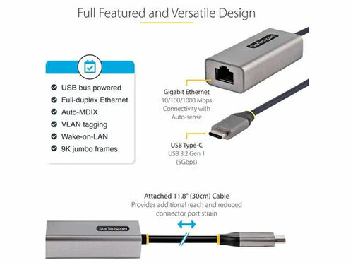 StarTech S1GC30B2 Gigabit Ethernet Adapter for Notebook, Computer