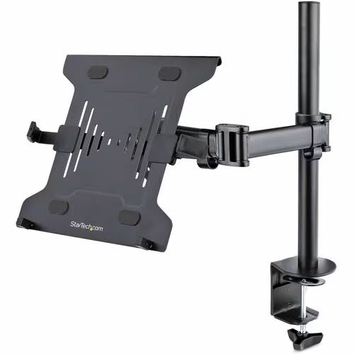 StarTech Monitor and Laptop Arm Mount, Displays up to 34" (17.6lb/8kg), VESA Laptop Tray Arm, Clamp / Grommet