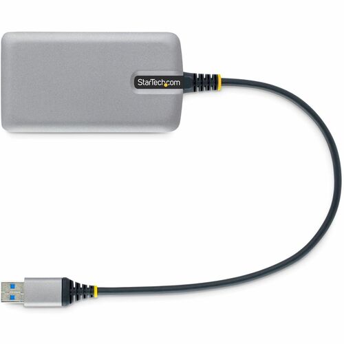 StarTech 3-Port USB Hub with Ethernet, USB-A Ports, Gigabit Ethernet/GbE, 5Gbps, 1ft/30cm Cable, Portable Laptop USB Hub