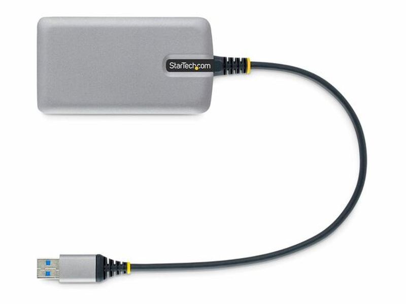 StarTech 3-Port USB Hub with Ethernet, USB-A Ports, Gigabit Ethernet/GbE, 5Gbps, 1ft/30cm Cable, Portable Laptop USB Hub
