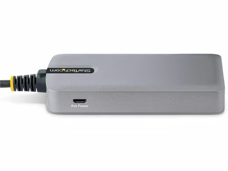 StarTech 3-Port USB Hub with Ethernet, USB-A Ports, Gigabit Ethernet/GbE, 5Gbps, 1ft/30cm Cable, Portable Laptop USB Hub